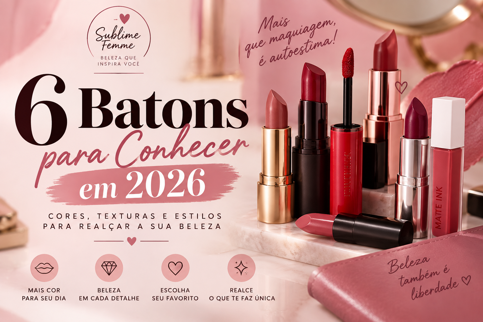 6 melhores batons para Conhecer em 2026