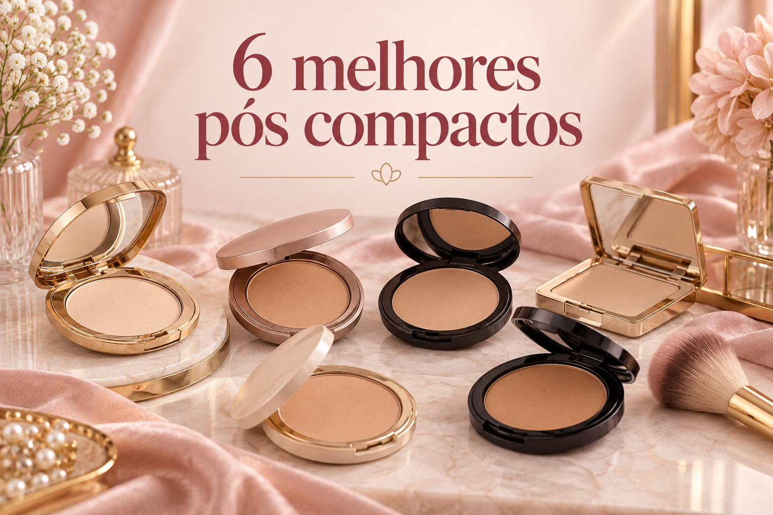 6 melhores pós compactos para uma maquiagem bonita e uniforme