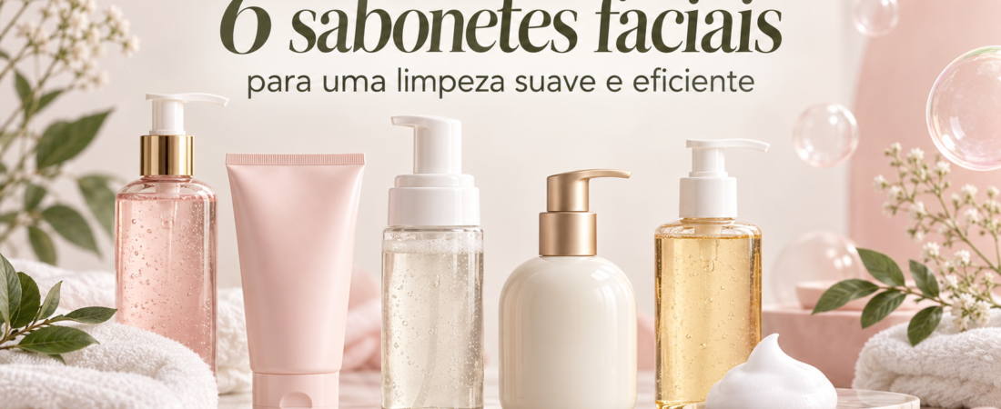 6 sabonetes faciais para uma limpeza suave e eficiente