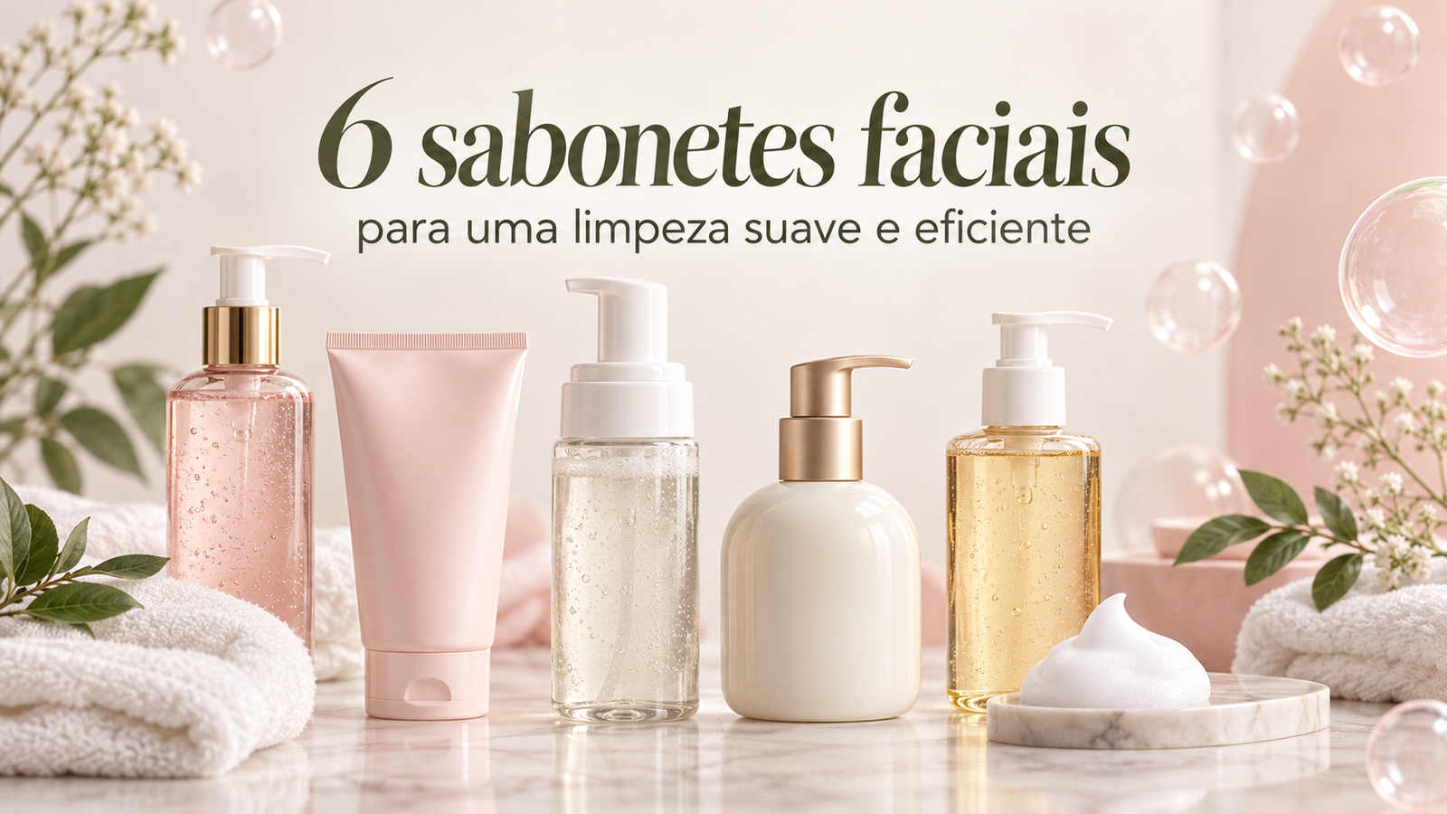 6 sabonetes faciais para uma limpeza suave e eficiente